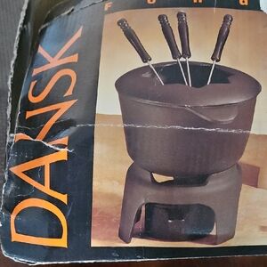 Dansk Cast Iron Fondue Set